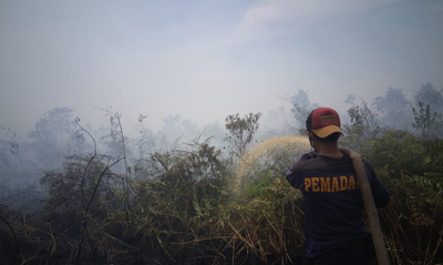  Karhutla Makin Meluas di Desa Darul Aman Pulau Rupat Bengkalis